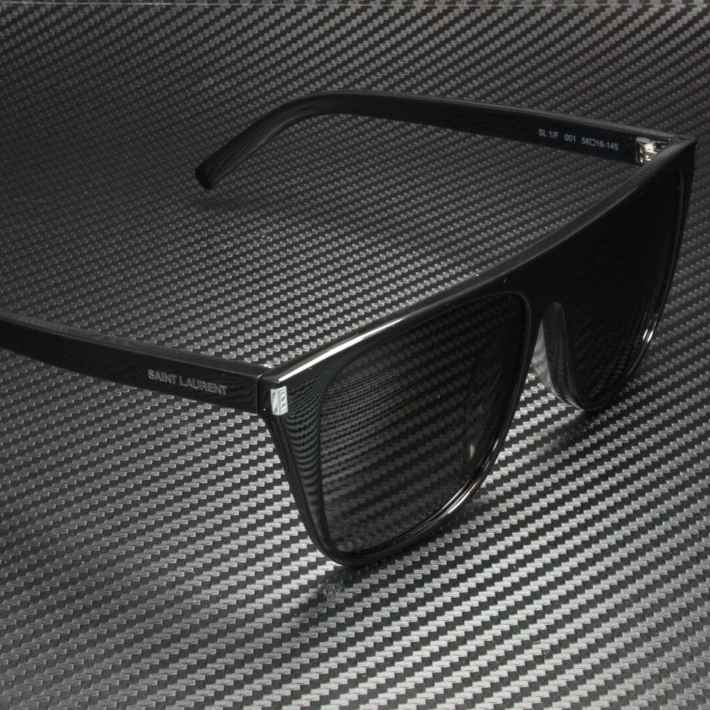 Saint Laurent Unisex Shiny Black Sunglasses! - Picture 3 of 4